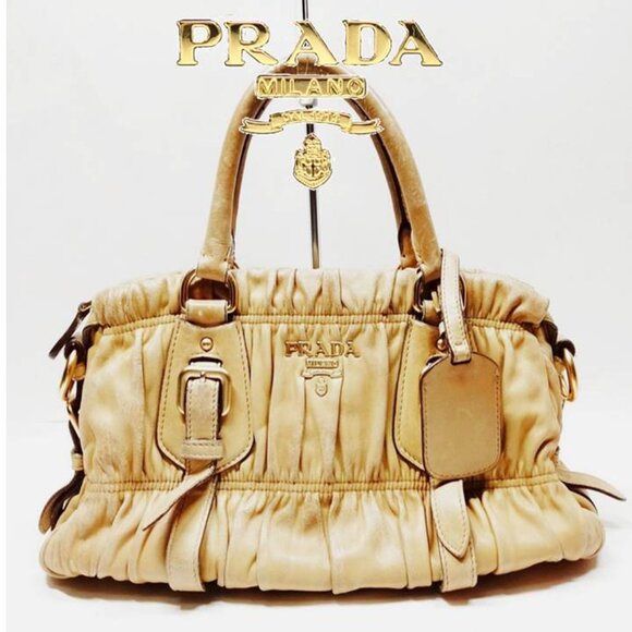 RARE PRADA LEATHER BAG - Picture 1 of 4